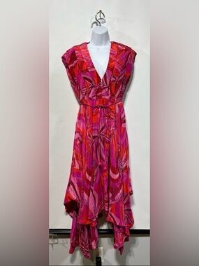 Farm Rio Endless Summer V Neck‎ Midi Dress Size XS 100% Viscose New with tags